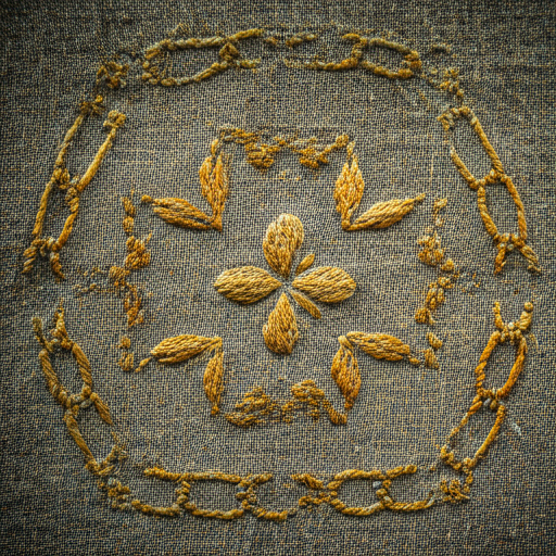 macro texture of colorful embroidery threads